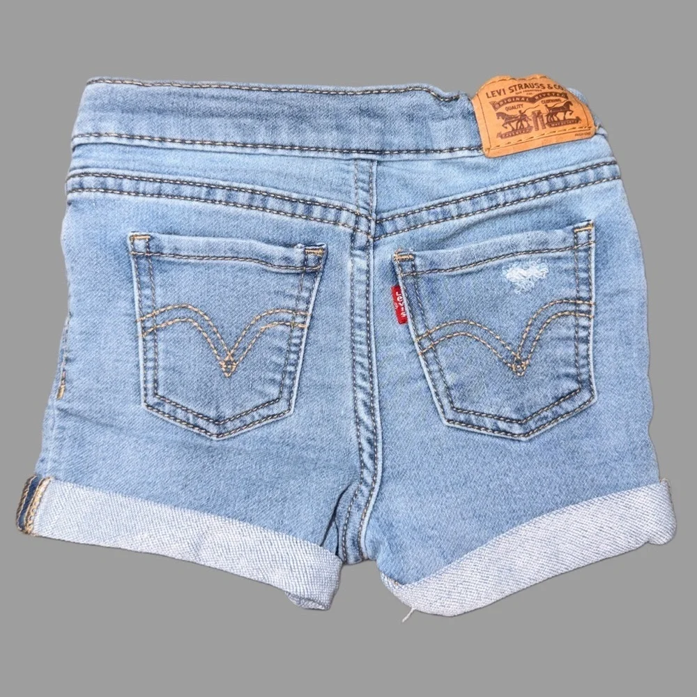 Levi's Soft Denim Roll Up Shorts | Toddler Girl | 18 Months | Like New